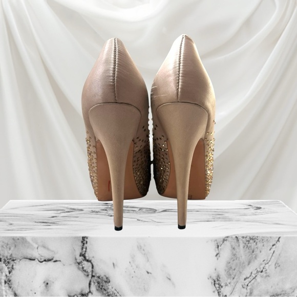 Benjamin Adams London Platform Bridal Heels Pump -Size 7.5 or 38 - Picture 3 of 14